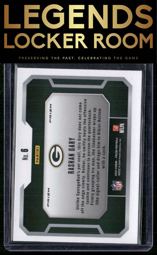 2024 Panini Prizm #6 Rashan Gary Lockdown Silver Prizm