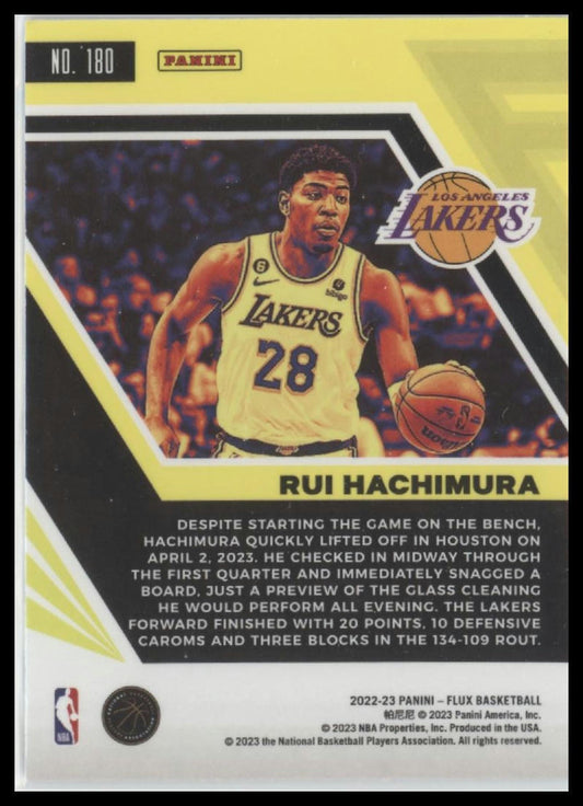 2022-23 Panini Flux #180 Rui Hachimura
