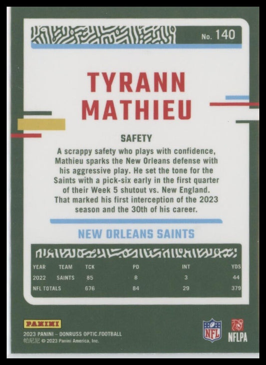 2023 Donruss Optic #140 Tyrann Mathieu