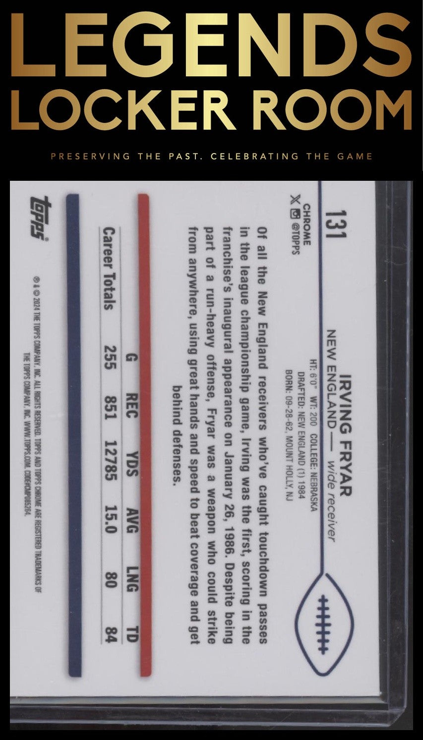 2024 Topps Chrome #131 Irving Fryar Green Geometric Refractor #/99