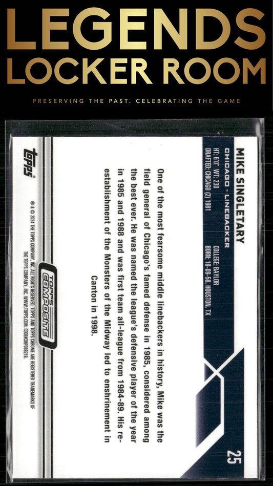 2023 Topps Composite #25 Mike Singletary Topps Chrome Geometric