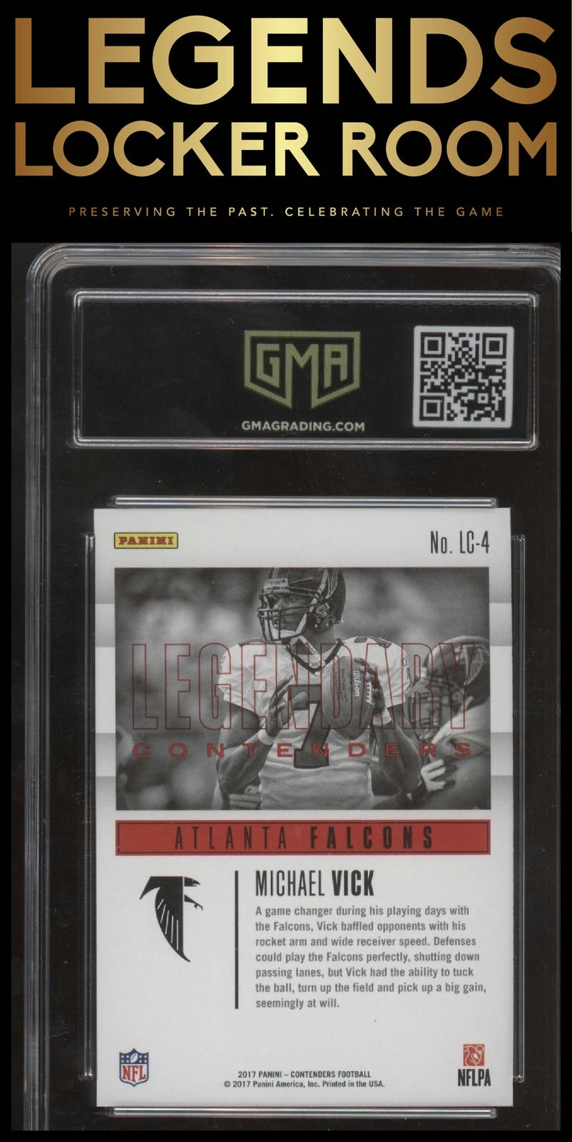 2017 Panini Contenders #LC-4 Michael Vick Legendary Contenders GMA 9