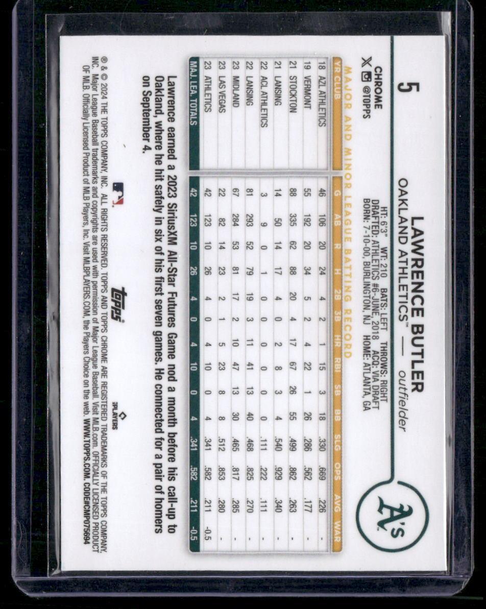 2024 Topps Chrome #5 Lawrence Butler