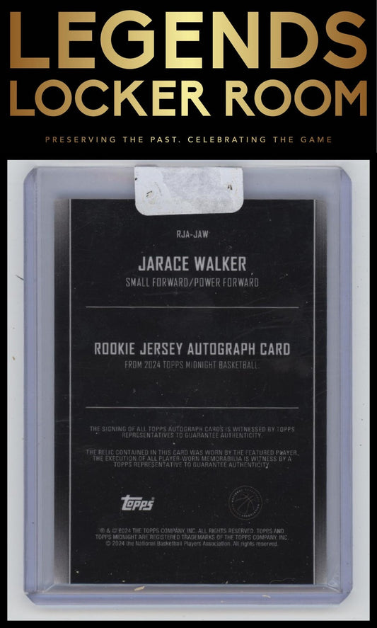 2023-24 Topps Midnight #RJA-JAW Jarace Walker Rookie Jersey Auto /199