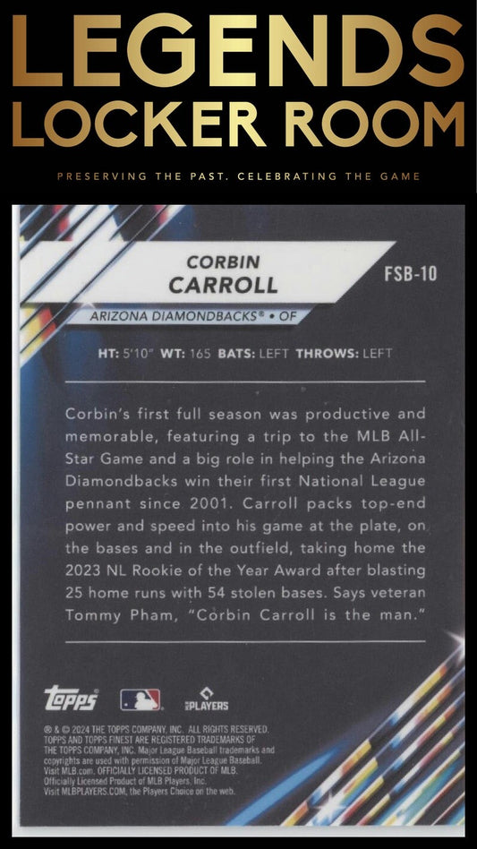 2024 Finest #FSB-10 Corbin Carroll Future So Bright