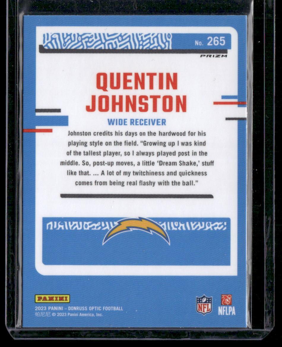 2023 Donruss Optic #265 Quentin Johnston Pink