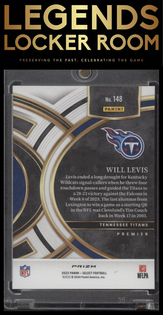 2023 Panini Select #148 Will Levis Tie-Dye Prizms #/25