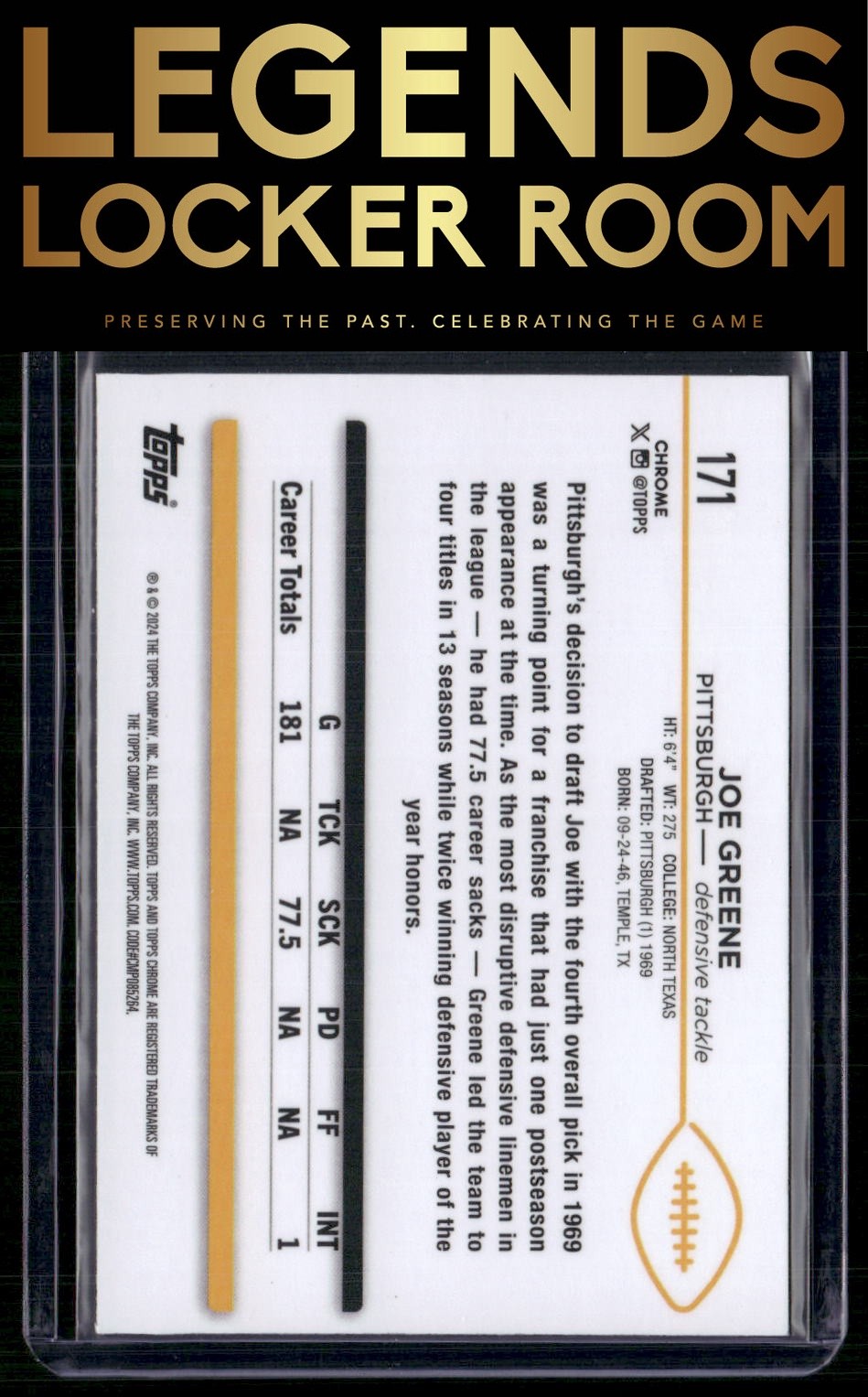 2024 Topps Chrome #171 Joe Greene