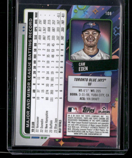 2024 Topps Chrome Cosmic #108 Cam Eden