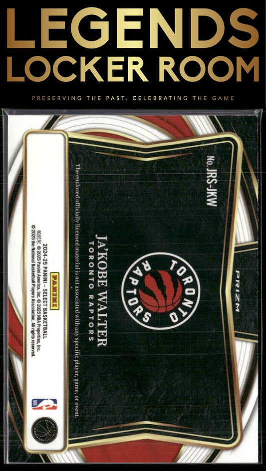 2024-25 Panini Select #JRS-JKW Ja'Kobe Walter Jumbo Rookie Swatches