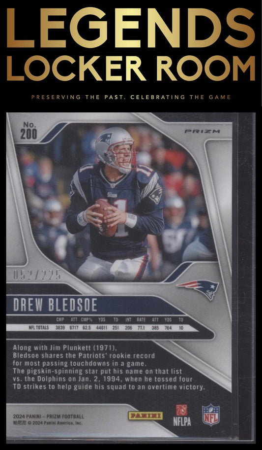 2024 Panini Prizm #200 Drew Bledsoe Purple Ice #/225