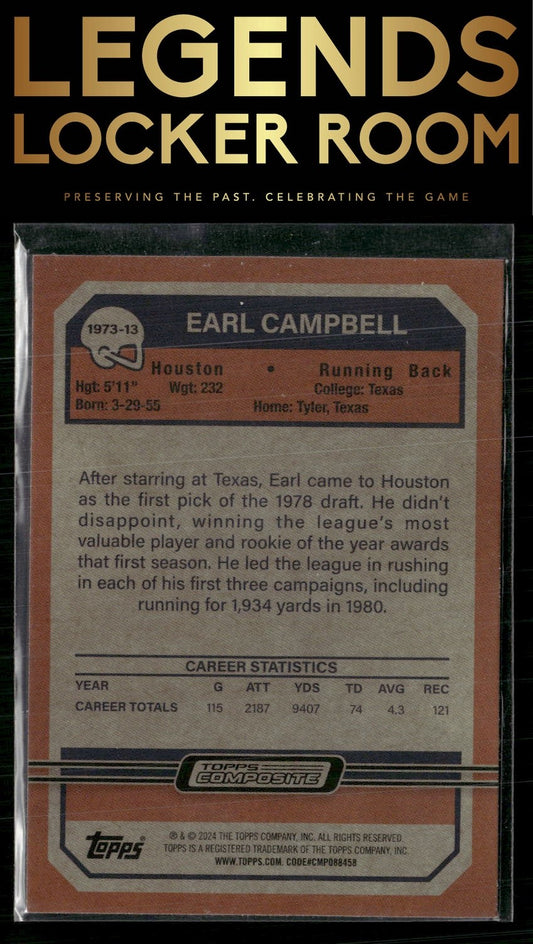 2023 Topps Composite #1973-13 Earl Campbell 1973 Topps Football
