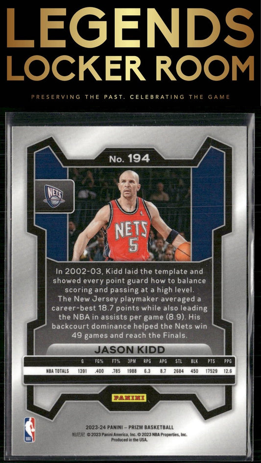 2023-24 Panini Prizm #194 Jason Kidd