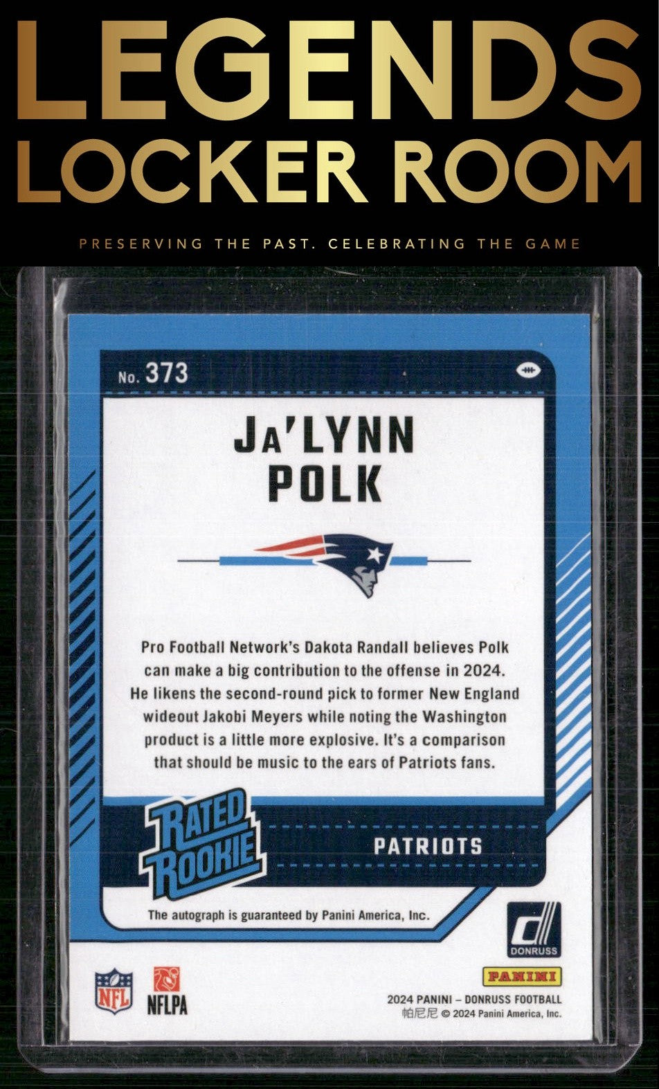 2024 Donruss #373 Ja'Lynn Polk Rated Rookies Autographs #/199