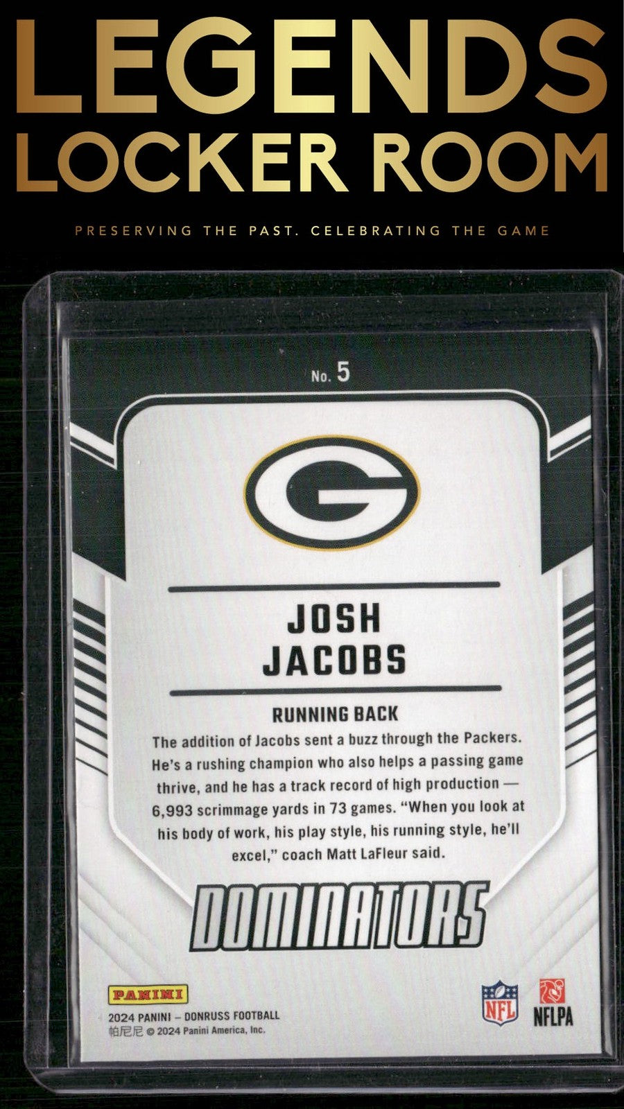 2024 Donruss #5 Josh Jacobs Dominators