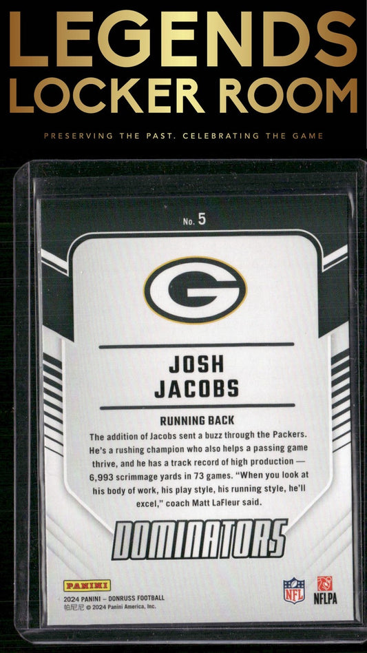 2024 Donruss #5 Josh Jacobs Dominators
