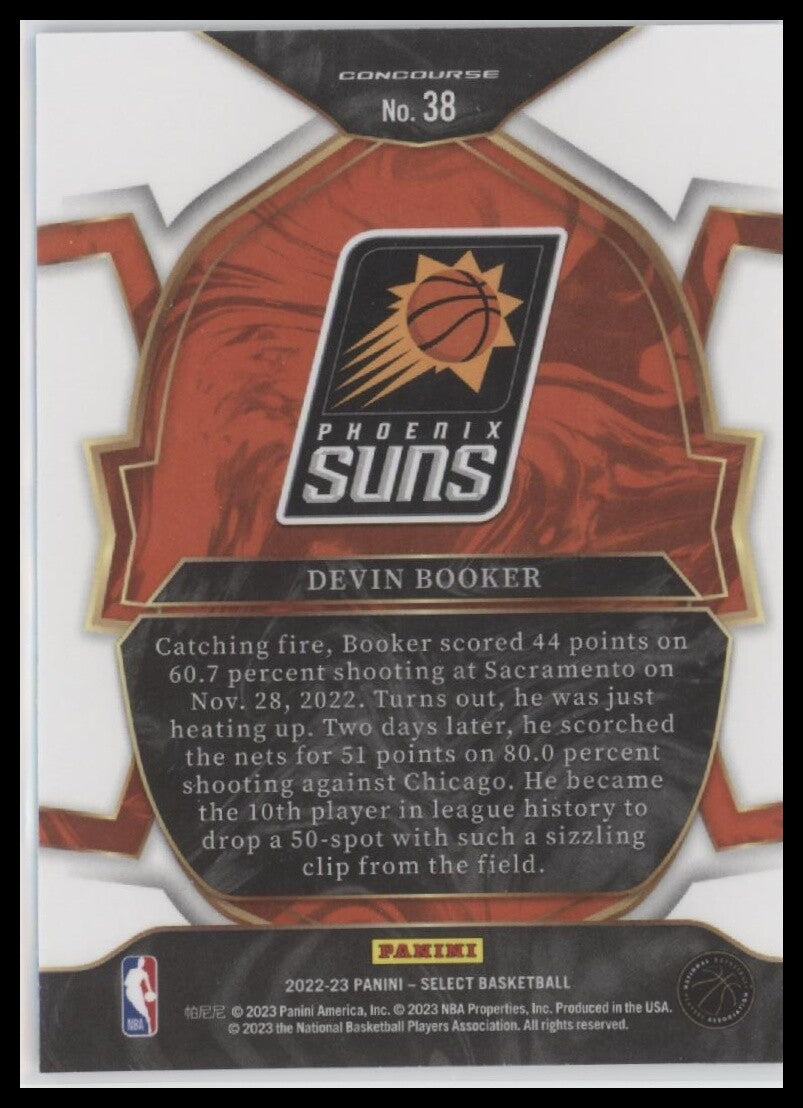 2022-23 Panini Select #38 Devin Booker Blue (Retail Base)