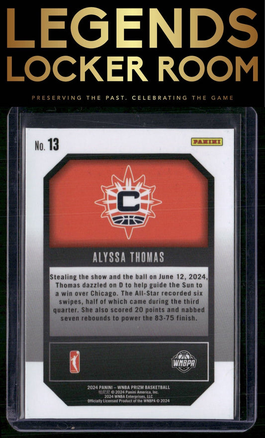 2024 Panini Prizm WNBA #13 Alyssa Thomas Top Tier