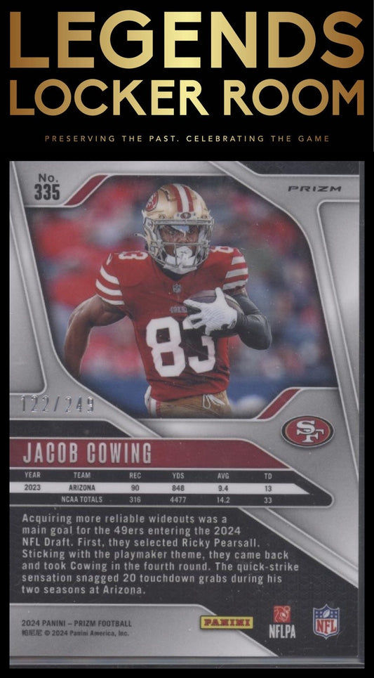 2024 Panini Prizm #335 Jacob Cowing Orange #/249