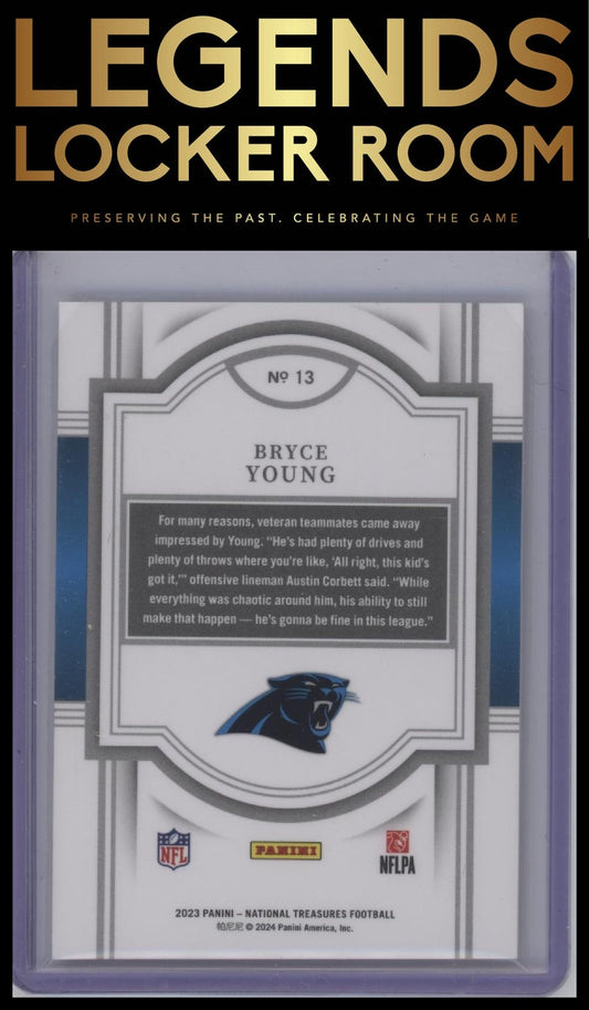 2023 Panini National Treasures #13 Bryce Young Holo Gold 01/15