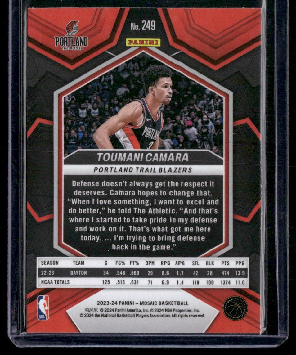 2023-24 Panini Mosaic #249 Toumani Camara