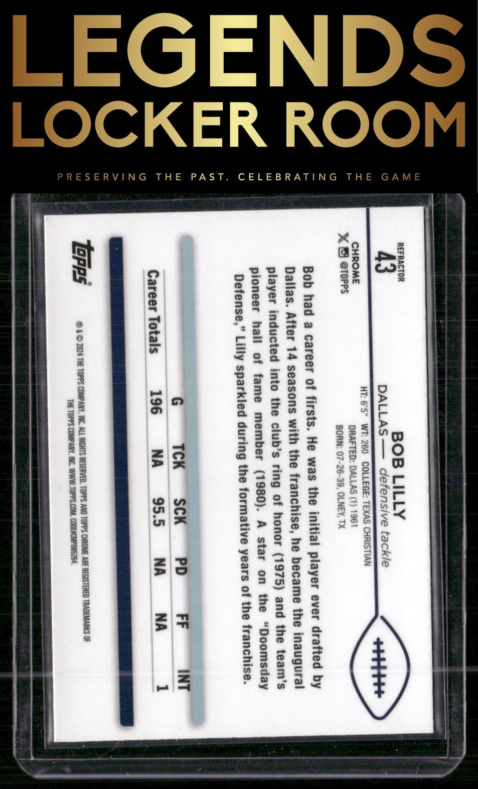 2024 Topps Chrome #43 Bob Lilly Refractor