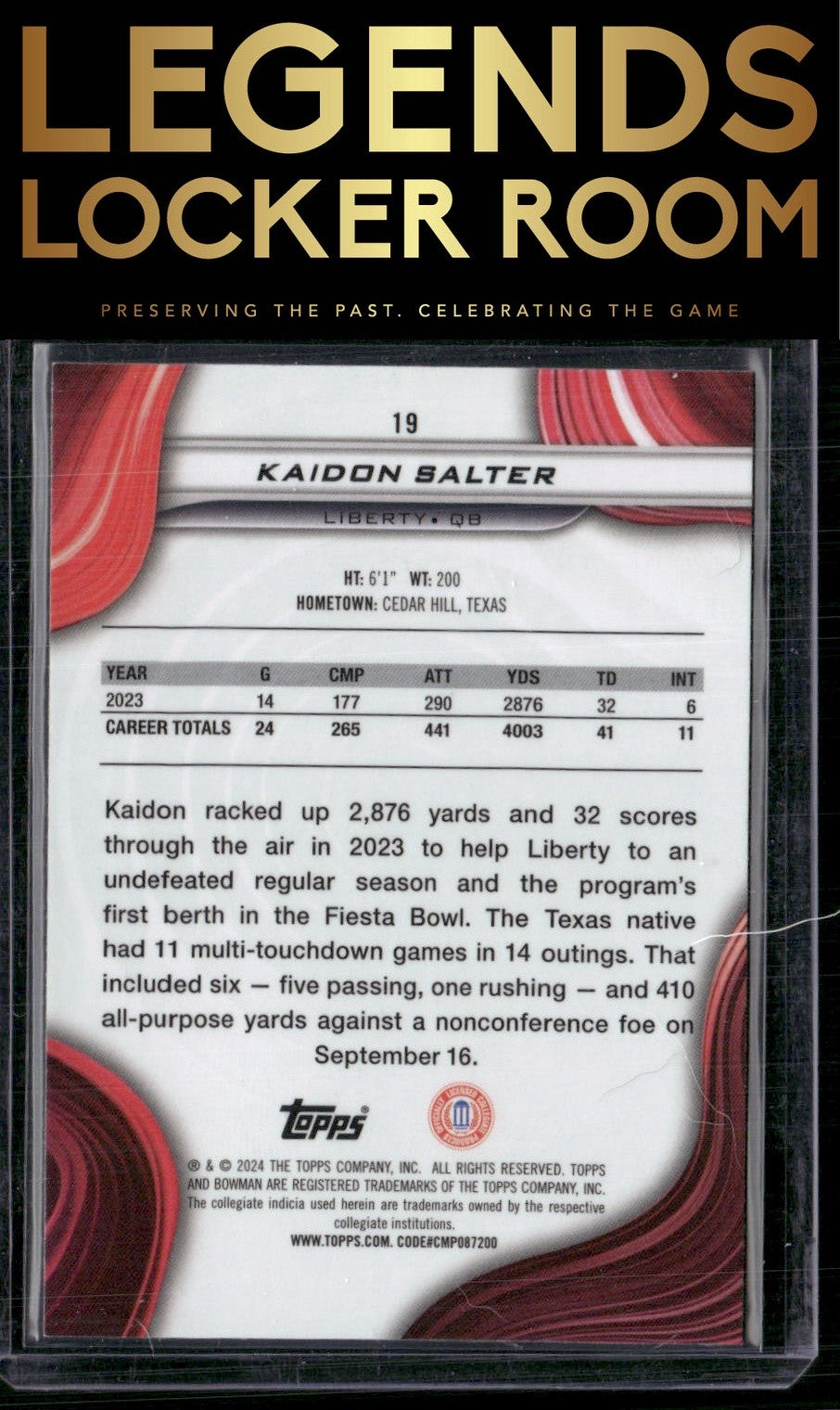 2024 Bowman University Best #19 Kaidon Salter Purple Refractor #/125