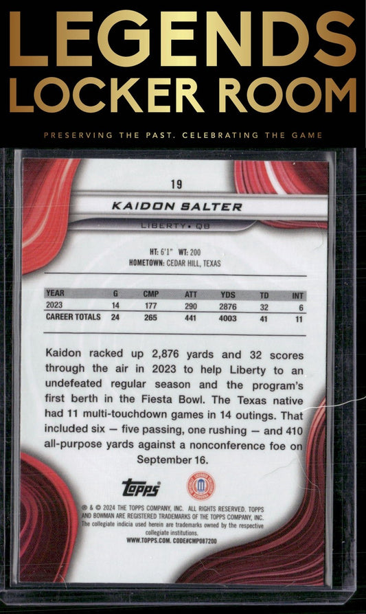 2024 Bowman University Best #19 Kaidon Salter Purple Refractor #/125