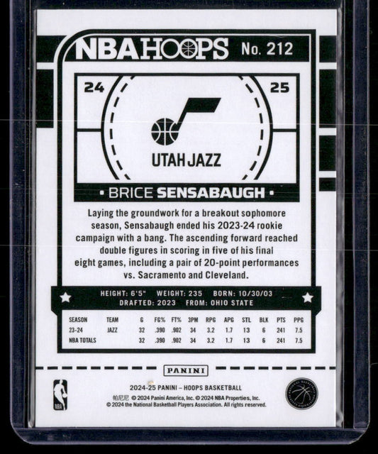 2024-25 Hoops #212 Brice Sensabaugh