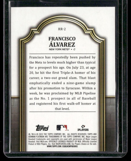 2023 Bowman Platinum #RR-2 Francisco Álvarez Renowned Rookies