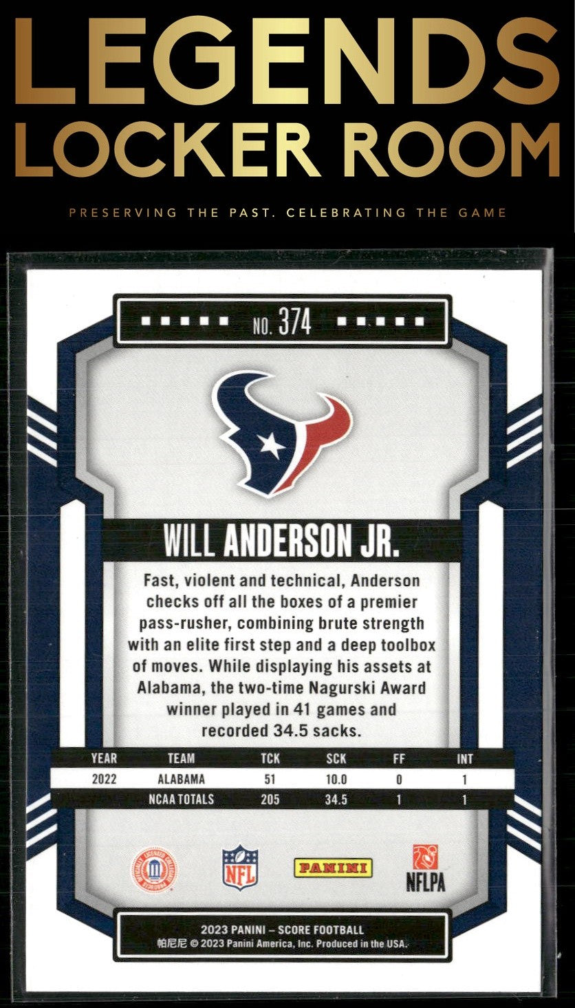 2023 Score #374 Will Anderson Jr.