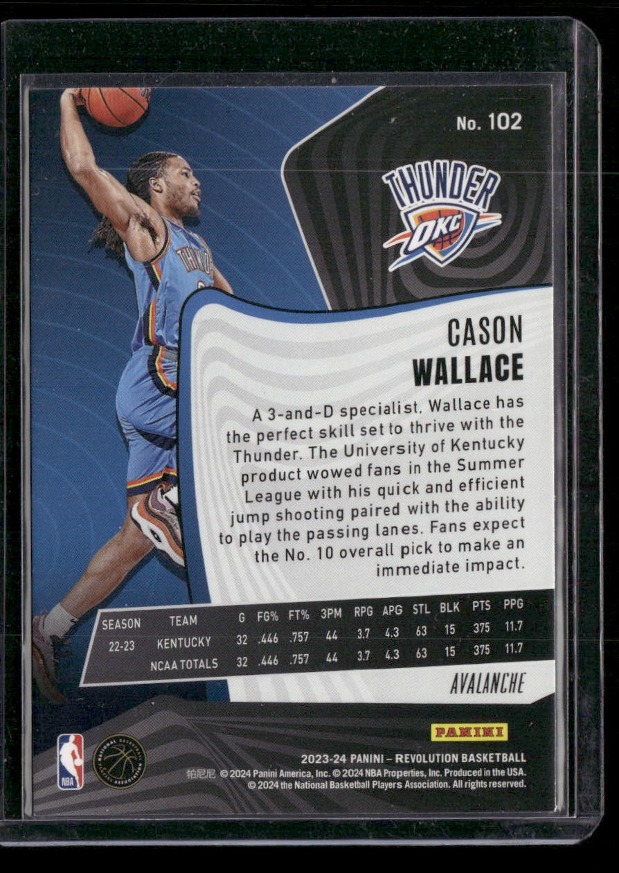 2023-24 Panini Revolution #102 Cason Wallace Avalanche
