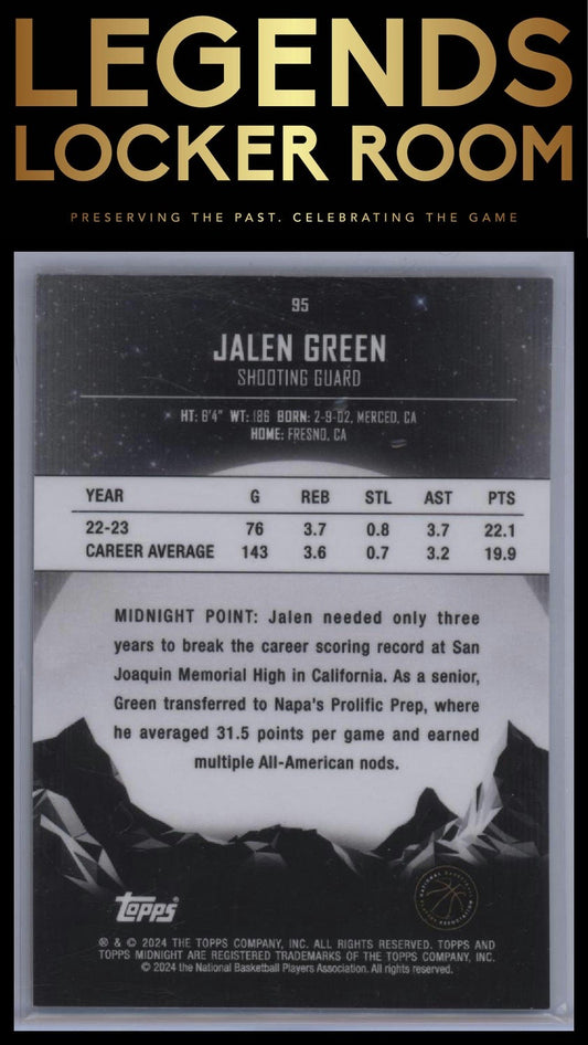 2023-24 Topps Midnight #95 Jalen Green Dusk #/75