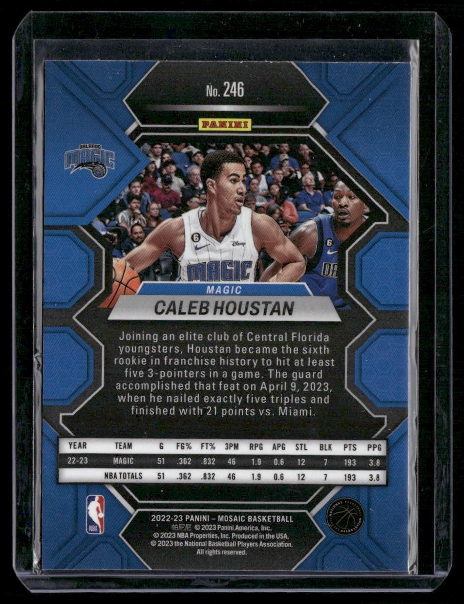 2022-23 Panini Mosaic #246 Caleb Houstan