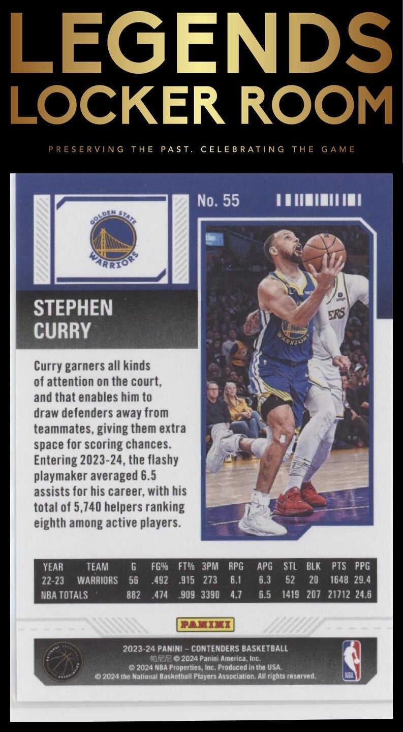 2023-24 Panini Contenders #55 Stephen Curry Season Ticket Retail