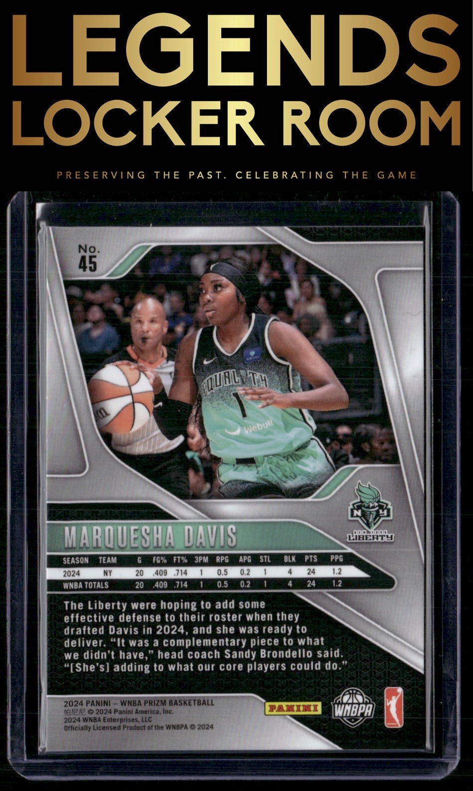 2024 Panini Prizm WNBA #45 Marquesha Davis