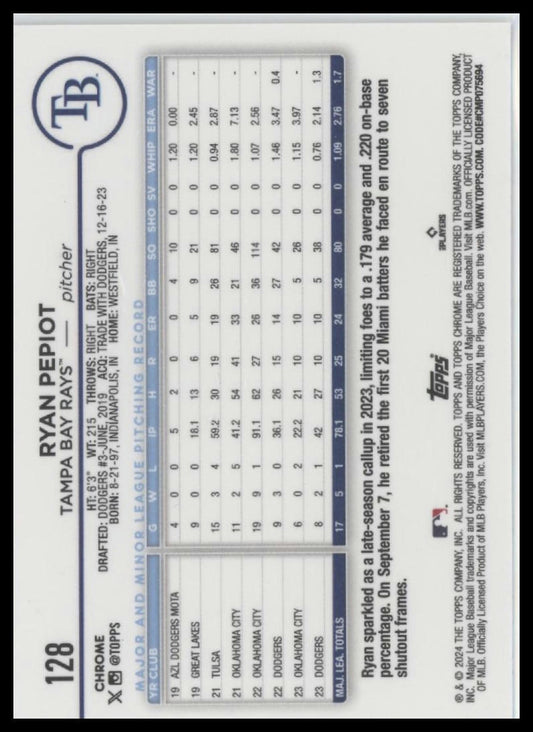 2024 Topps Chrome #128 Ryan Pepiot