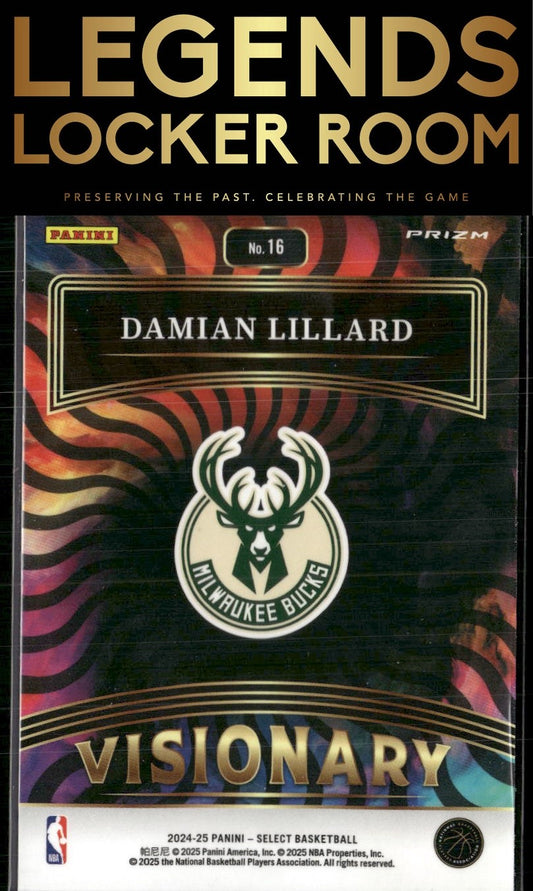 2024-25 Panini Select #16 Damian Lillard Visionary