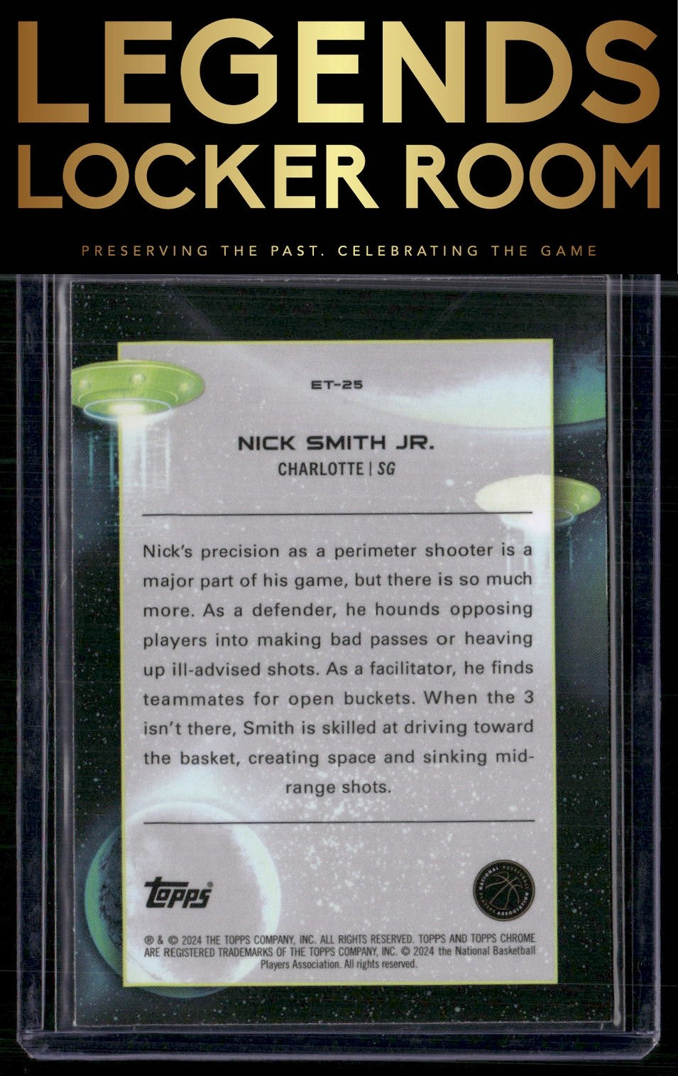 2023-24 Topps Chrome Cosmic #ET-25 Nick Smith Jr. Extraterrestrial Talent