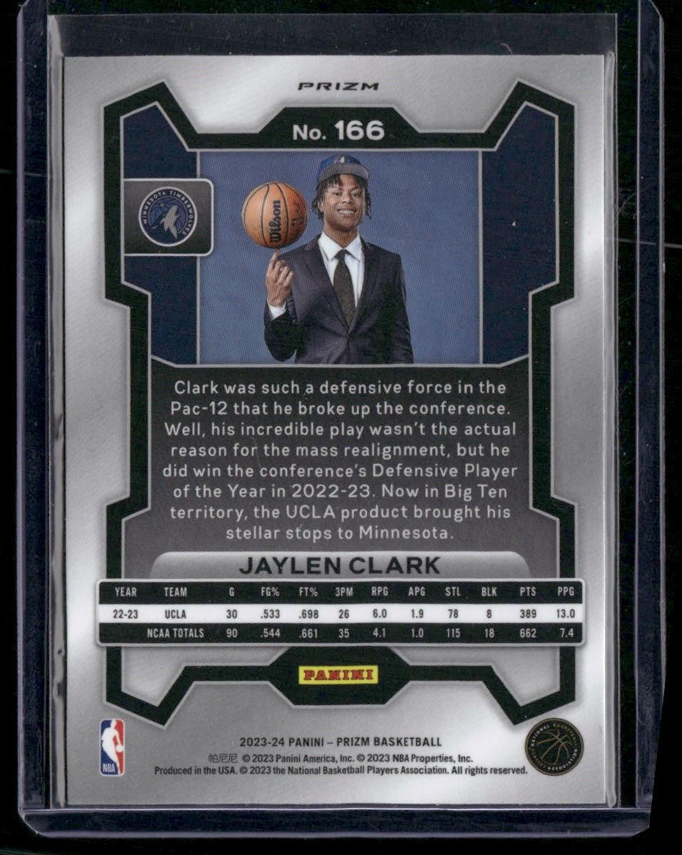2023-24 Panini Prizm #166 Jaylen Clark Prizms Ruby Wave