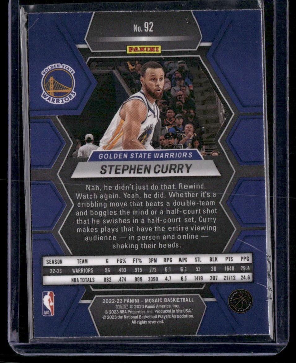 2022-23 Panini Mosaic #92 Stephen Curry