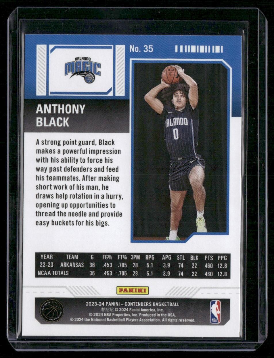 2023-24 Panini Contenders #35 Anthony Black Season Ticket Retail