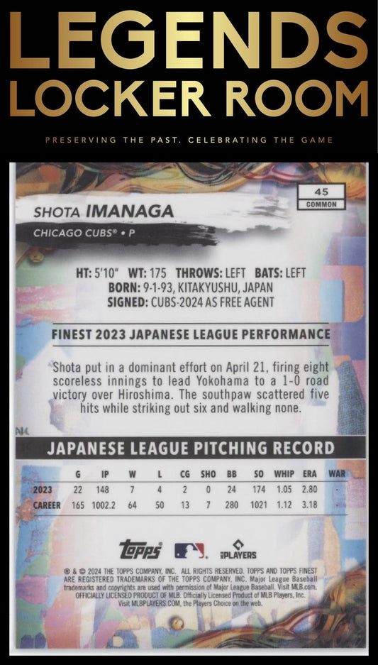 2024 Finest #45 Shota Imanaga