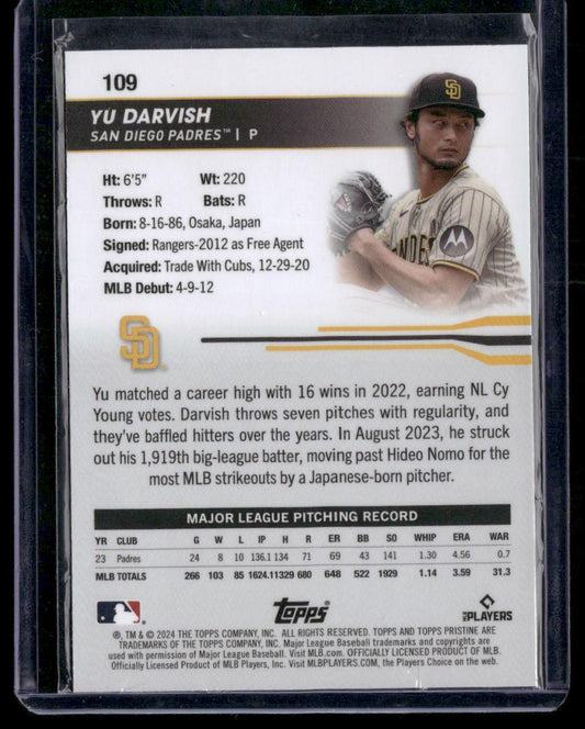 2024 Topps Pristine #109 Yu Darvish