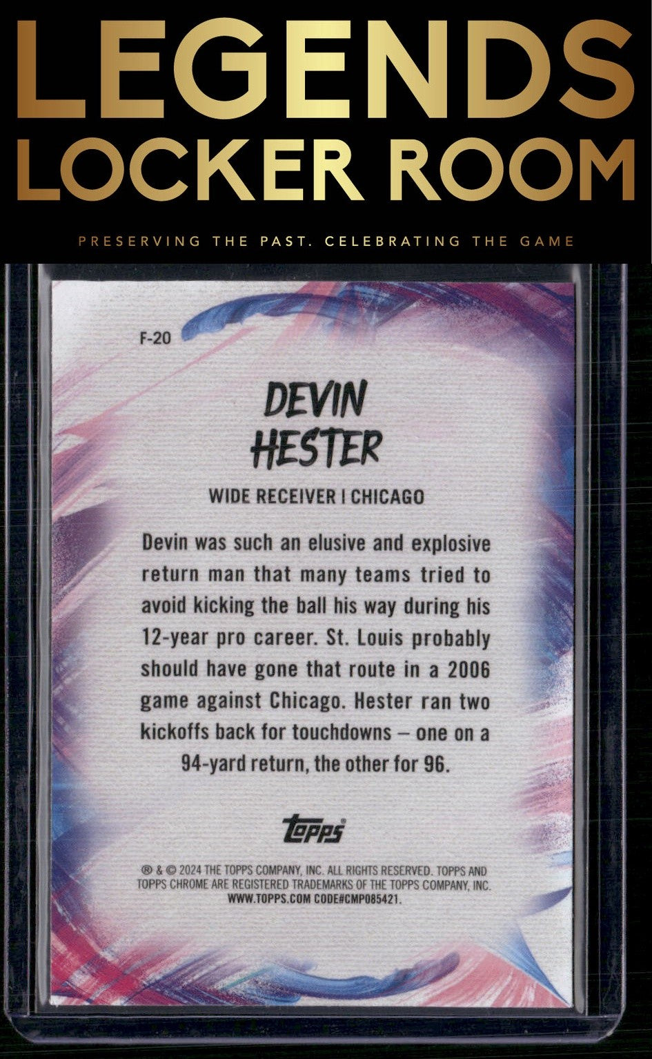 2024 Topps Chrome #F-20 Devin Hester Finesse