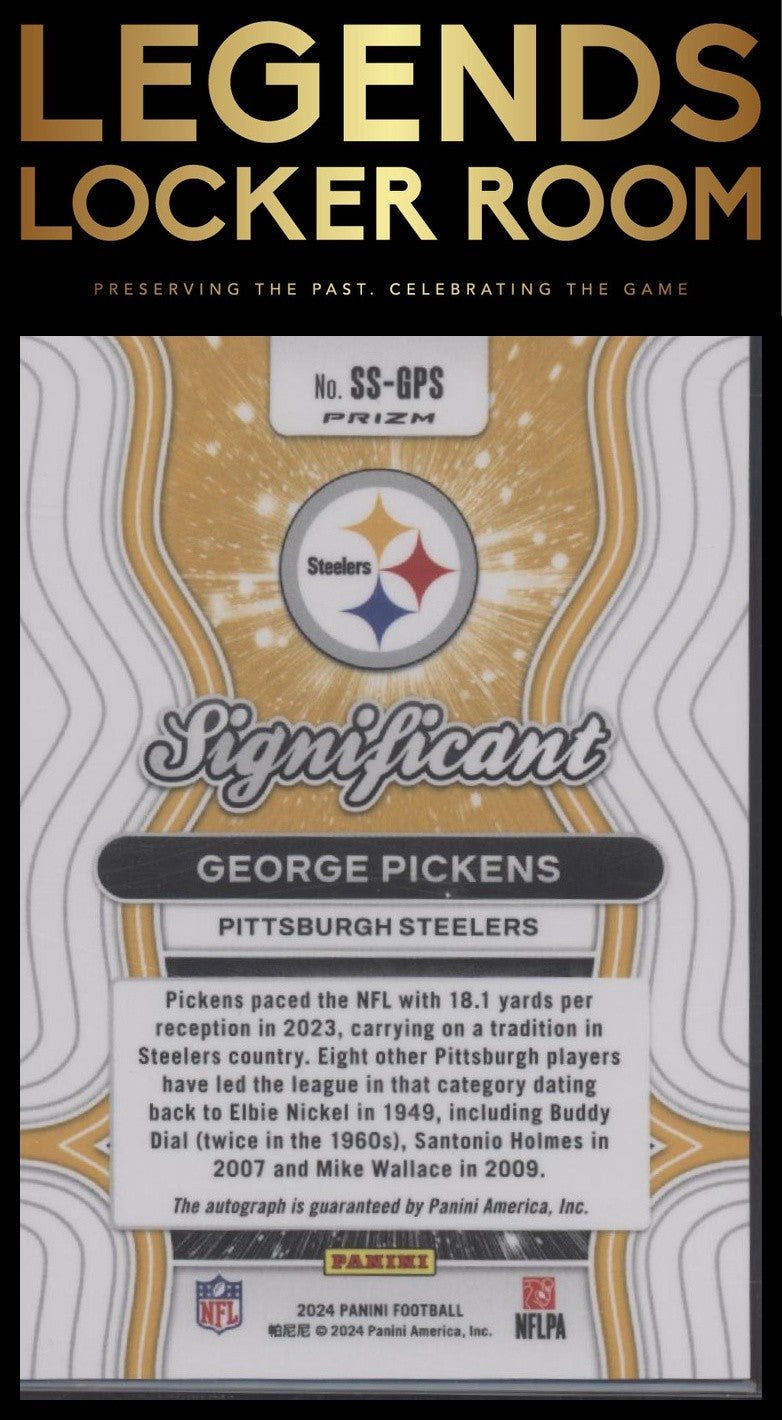 2024 Panini Prizm #SS-GPS George Pickens Significant Signatures