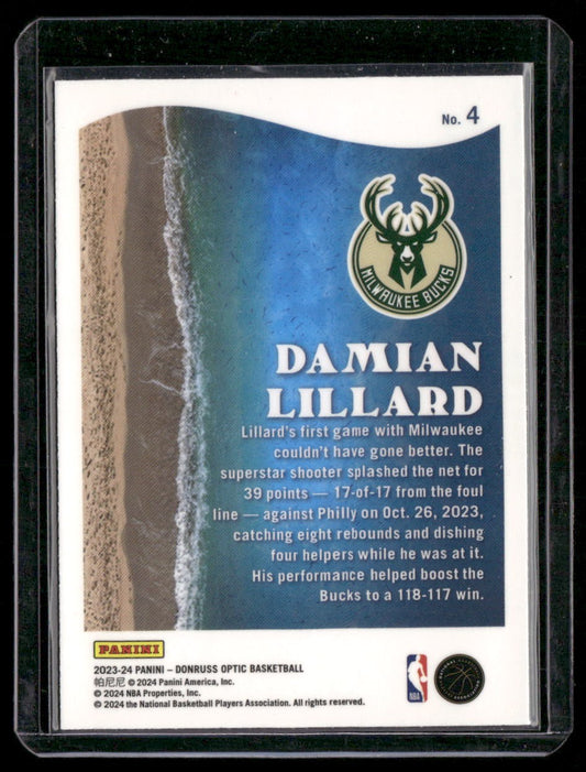 2023-24 Donruss Optic #4 Damian Lillard Splash