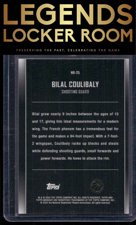 2023-24 Topps Midnight #NB-25 Bilal Coulibaly Nightball