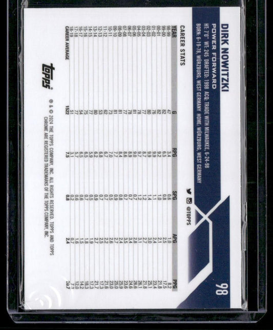 2023-24 Topps Chrome #98 Dirk Nowitzki