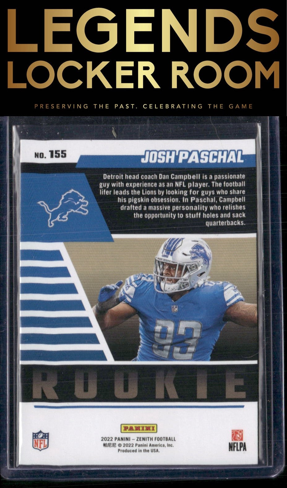 2022 Zenith #155 Josh Paschal Retail